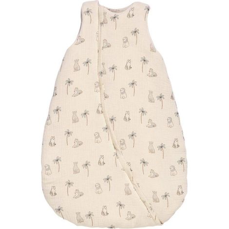 Schlafsack Geburt - CANDIDE - 70 cm - 3/9 Monate - Weiß mit Tiger-Muster
