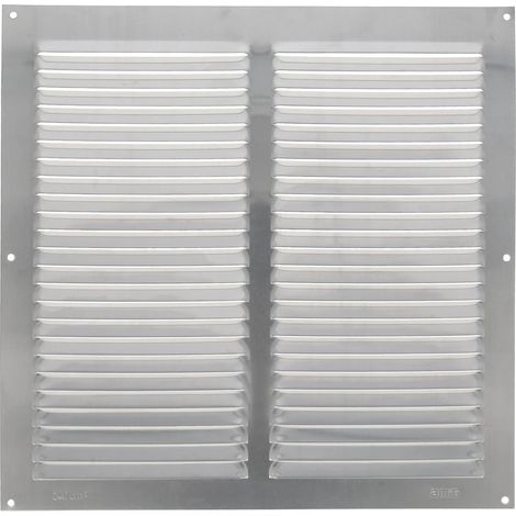 Grille de ventilation carrée en Aluminium Grilles d'aération pour sortie d'air Idéal pour plafond de cuisine et de salle de bain Dimensions : 300 x 300 mm Couleur: Argent (1/5)