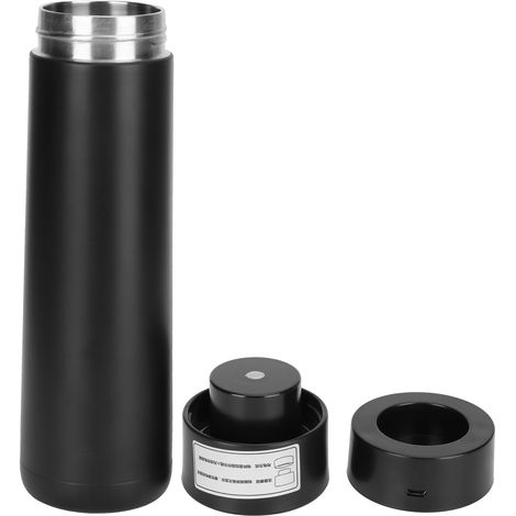 Intelligente Wasserflasche mit Touchscreen-Temperaturanzeige, programmierbarer Erinnerungsfunktion, schwarzem Isolierbecher und USB-Anschluss (1/5)