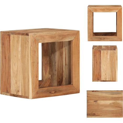 Beistelltische - Living Hocker 40x30x40 cm Massivholz Akazie (1/5)