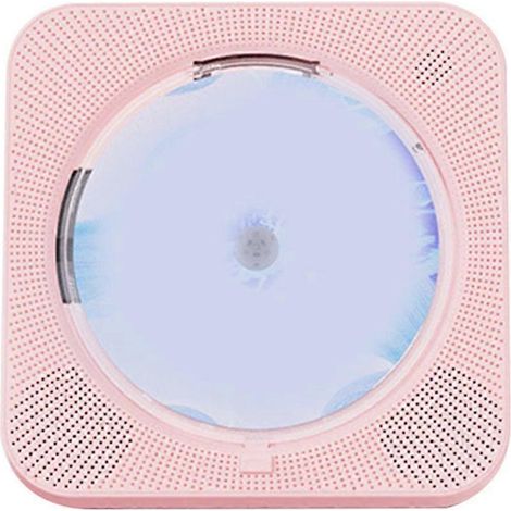 KC-718 Tragbarer CD-Player – Bluetooth, zwei Lautsprecher, UKW-Radio, USB, Kopfhörermodus, Stereoklang, Pink, US-Stecker (1/5)