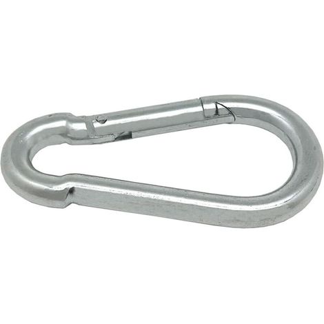 Mousqueton Pompier Sans Sécurité, Msq01, Acier Galvanisé, 8 X 80 Mm