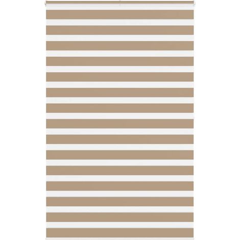 Doppelrollo Sandbraun 145x200 cm Stoffbreite 140,9 cm Polyester
