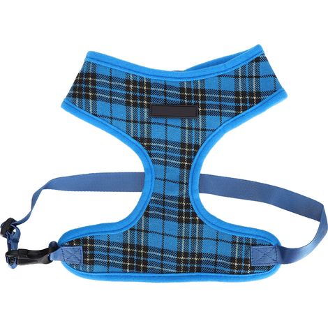 Atmungsaktives Hundegeschirr, Westenstil, Welpenleine, weiche Netzweste für kleine und mittelgroße Hunde (blau, Größe S) (1/5)