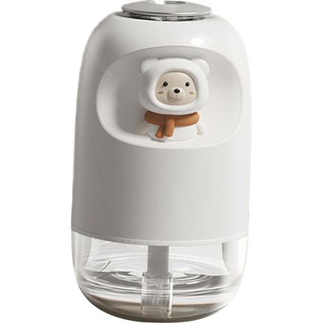 Mini humidificateur silencieux en ABS, rechargeable par USB, avec veilleuse intégrée pour la chambre ou le bureau. (1/2)