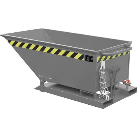 Bauer Späne-Kippmulde SKN 250, lackiert, Mausgrau