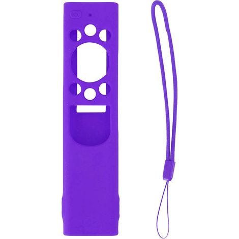 Coque de Protection Anti-Chute en Silicone pour Télécommande Samsung TM2180EcoBN59, Couleur Violet, Compatible avec Cellule Solaire (1/5)