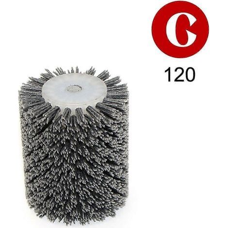 Brosse en nylon pour ponceuse Makita 9741 : meulage abrasif, polissage du bois, élimination de la rouille, grain 120. (1/4)