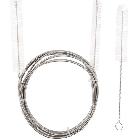 Brosse de Nettoyage Flexible pour Tube d'alimentation - Outil de Nettoyage de Tuyau - Blanc (1/5)