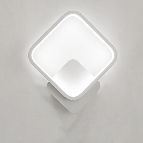 Applique Murale Led Interieur Blanc Carré Blanc Chaud Acrylique Luminaire Murale Interieur,6000K Applique Murale Interieur Escalier, Applique Murale Moderne pour Couloir Chambre Salon [Classe énergéti (1/5)