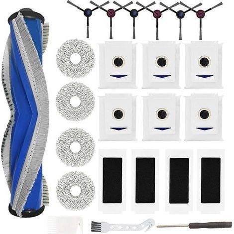 Pour aspirateur robot ECOVACS DEEBOT T30 PRO Omni / T30 OMNI : brosse latérale principale, filtre HEPA, serpillière, bouchon (1/5)