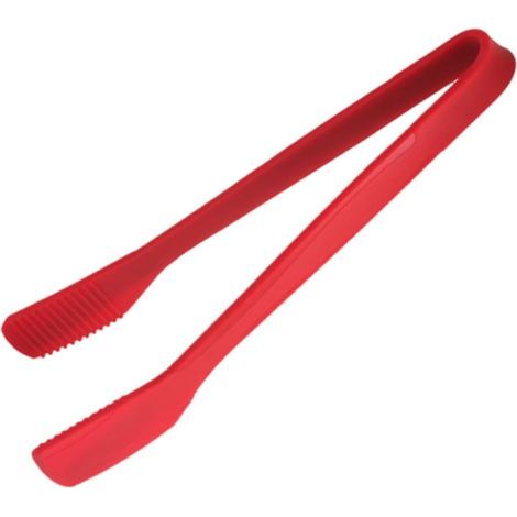 Rote Silikon-Steakzange, hitzebeständige Küchenzange, multifunktionale Grillzange, ideal für Zuhause, Restaurants, Partys und das tägliche Kochen. (1/4)