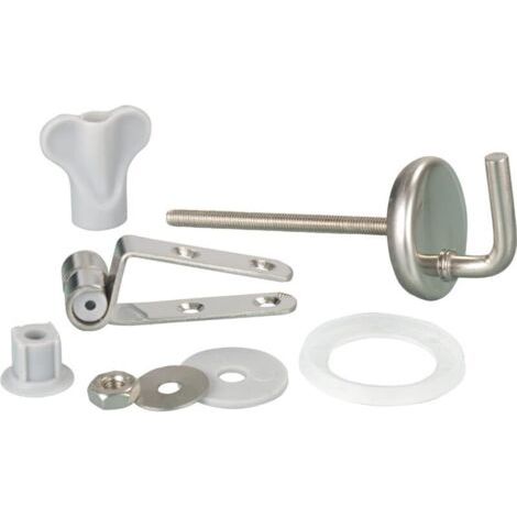 Pair Élément de fixation en acier inoxydable pour abattants de WC, chromé, 15 mm