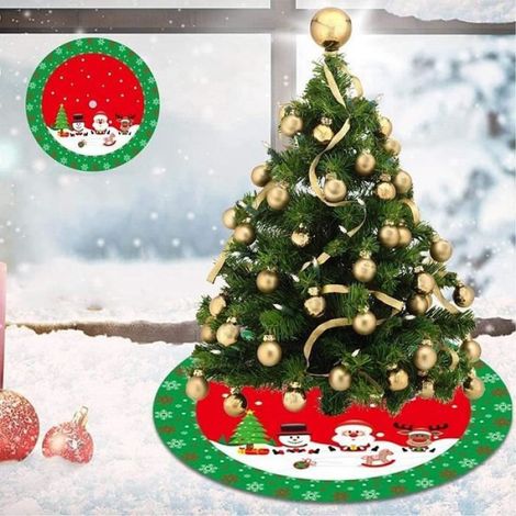 Jupe de Sapin de Noël - - 90cm - Couverture Ronde - Décorations Noël - Mixte (1/4)