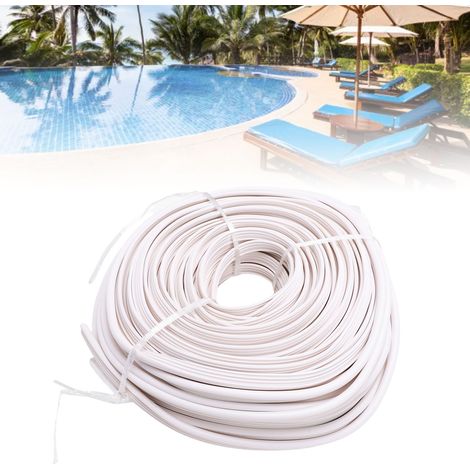 Cinta de sellado de PVC blanca de 36,5 metros de largo para revestimientos de piscinas interiores y exteriores.