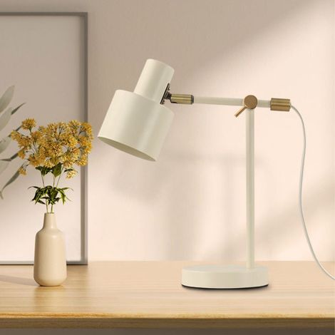 Lampada da tavolo serantes E27, metallo bianco sporco, 300 x 140 x 351 mm