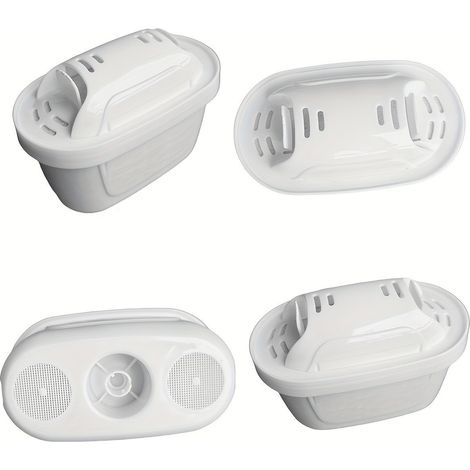 Lot de 4 cartouches filtrantes compatibles avec les carafes filtrantes BRITA, cartouches filtrantes universelles, adaptées aux purificateurs (1/5)