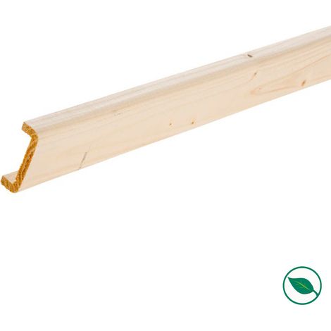 Forestea – Lot de 5 nez de cloison sapin massif 2500 x 87 x 21 mm – PEFC 70% – Finition soignée pour aménagement intérieur – Bois brut prêt à l’emploi (1/5)