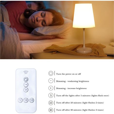 Lampe de chevet tactile télécommandée, veilleuse intelligente (1/4)
