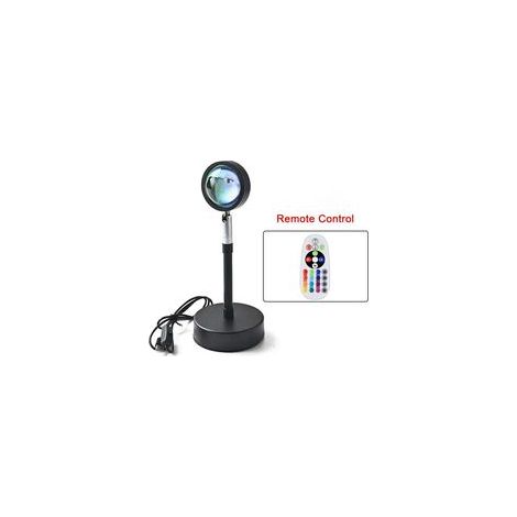 Projecteur de coucher de soleil LED avec éclairage décoratif, 15 couleurs réglables, rotation à 360°, idéal pour chambre à coucher et ambiance relaxante (1/5)