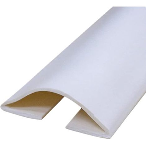 Burlete inferior para puerta - Tira aislante para suelo - Ahorro energético - Silicona autoadhesiva - 90 cm de longitud - Blanco (1/5)