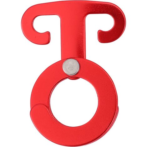 Gancho para colgar cuerda, anilla en T autoblocante, aleación de aluminio (ideal para acampar y hacer senderismo).