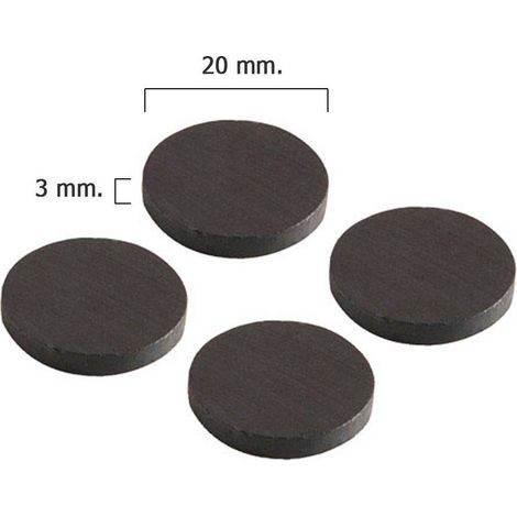 Magnet Wolfpack Ferritscheibe Ø 20x3 mm. (Blister 4 Stück)