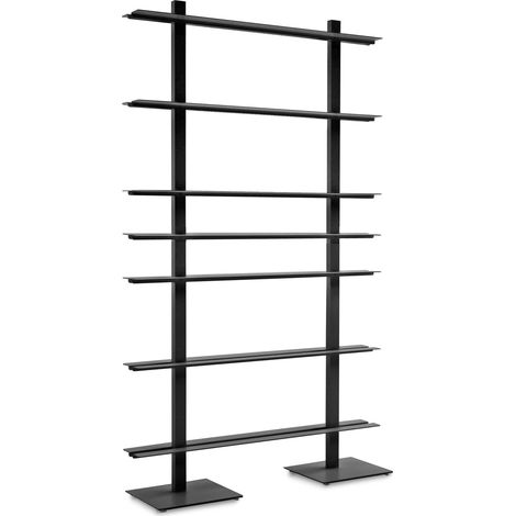 B.Bliotek Nero - Medio verticale porta libri BBBItalia Sintesi in metallo Bruno Rainaldi (1/4)