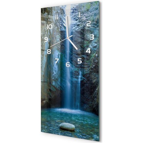 Horloge Murale Rectangulaire Verticale Design Artistique Silencieuse 30x60 cm Cascade 30x60 cm (1/5)