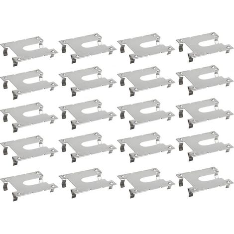 Lntyq Lot de 20 clips de mise à la terre pour panneaux solaires PV en acier inoxydable
