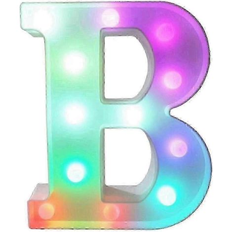 Lettres lumineuses LED colorées avec télécommande, initiales lumineuses pour bar et fête, décoration pour la maison - 25-26 pouces (1/5)