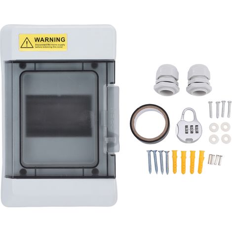 Boîte de Protection de Distribution à 4 voies, étanche IP66, en alliage ABS PC, disjoncteur à couvercle Transparent en plastique avec connecteur Rail DIN (1/5)