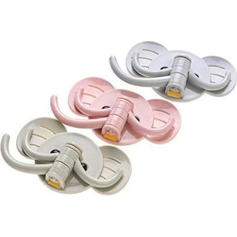 3 PCS Éléphant Crochet Salle de Bain Fort Autocollant Adhésif (1/5)