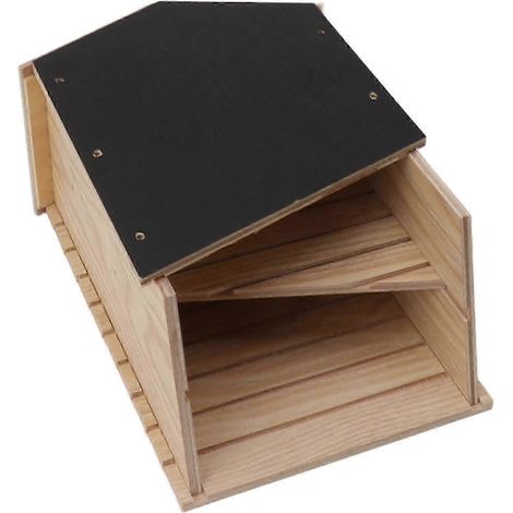 Nichoir à chauves-souris en bois à double chambre, conception imperméable et coupe-vent pour jardin, terrasse ou cour extérieure (1/4)