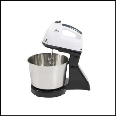Batidora eléctrica de alimentos – 7 velocidades – Bol giratorio de 1,7 L – Licuadora de cocina de 100 W – Batidora para pasteles y masas casera (1/5)