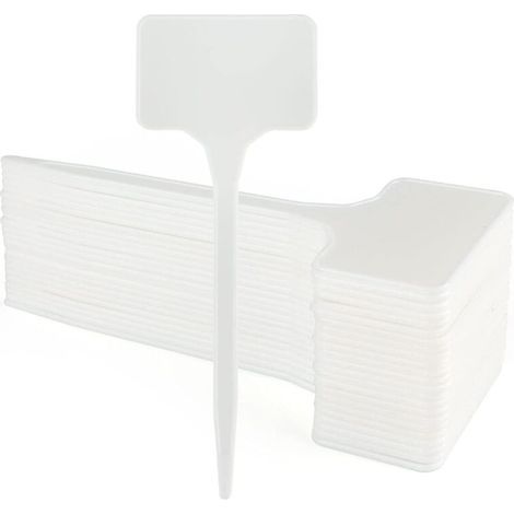 50 Pieces 15.5CM extérieur Plante de Grandes étiquettes extérieur Plastique Jardin Potager, Blanc (1/5)