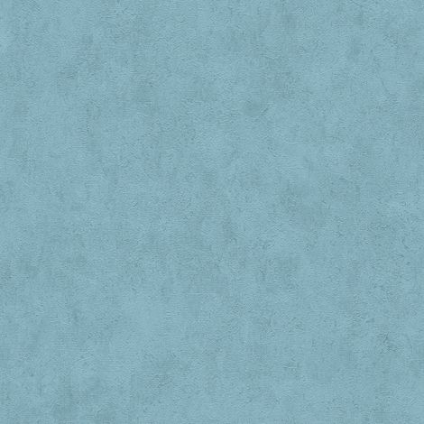 Carta da parati strutturate Profhome 782272 Carta da parati TNT goffrata a caldo strutturata con aspetto stucco scintillante blu turchese-pastello 5,33 m2