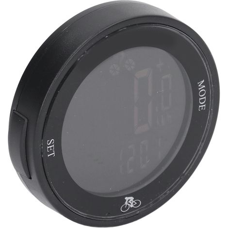 Compteur de vélo sans fil avec capteur de fréquence de pas, grand écran rétroéclairé LED et support inclus. (1/5)