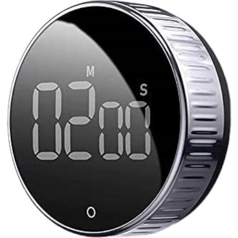Timer elettronico da cucina con display LCD magnetico e ampio schermo (1/2)