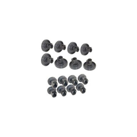 Roulettes Lave Vaisselle Electrolux  Set Universel Complet de Roues pour Panier Supérieur et Inférieur  Compatible avec Faure, Zanussi, AEG, Electrolux