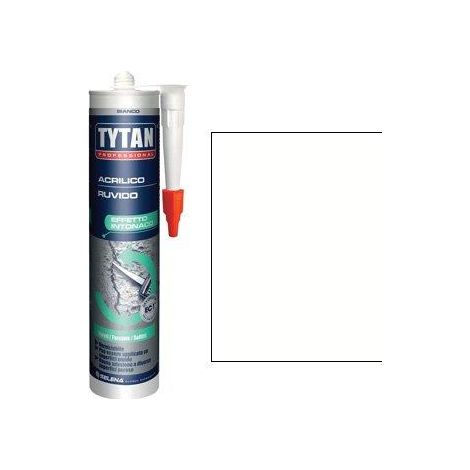 SILICONE ACRILICO RUVIDO TYTAN - BIANCO VERNICIABILE ML 300- 24 pezzi