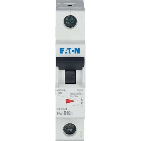 Interruttore magnetotermico 1P B 10A 15kA AC FAZ B10/1 278531 (1/4)