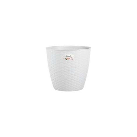 VASO NATURAL BIANCO- - ø cm.24x22.2h. - lt.6.2 - 3 pezzi STEFANPLAST