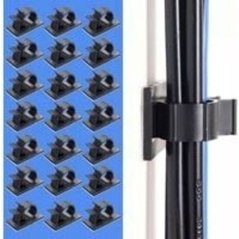 50Pcs Câbles Adhésifs Réglable Clips de Câble,Premium Adhésif 3M Fil Nylon Colliers de Serrage Câble,Attaches Câbles pour Organiseur Bureau,Ordinateur Cordon Électrique,Voiture et Maison(Noir) (1/5)