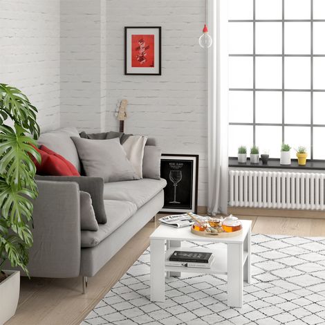 Couchtisch Homer, Weiß, 60 x 60 cm, Vicco