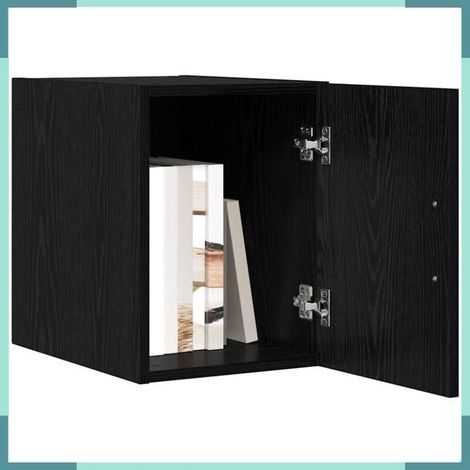 Armoire murale - 869149 - Chêne noir - 1 porte - 30 x 42,5 x 39,5 cm (1/5)