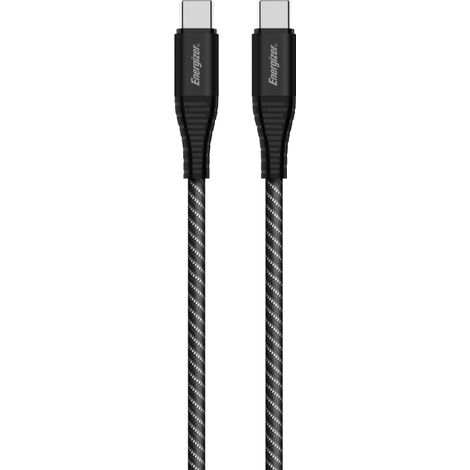 Cable de conexión USB-C a USB-C Energizer Ultimate de 100 W y 2 m (negro) (1/5)