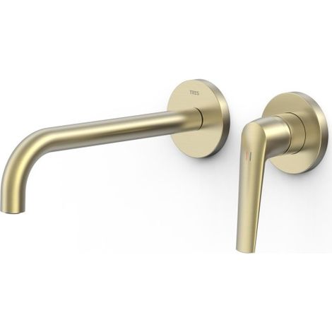 Pièce apparente pour élément encastré de lavabo Fuji Cava doré - TRES 28130022CA