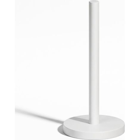 Porte-rouleau de cuisine blanc sur pied avec base lestée (1/5)