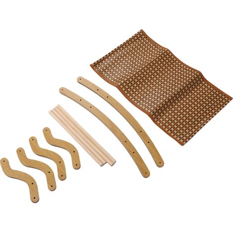 Lit hamac surélevé pour chat, tapis en rotin en bois amovible et lavable, lit surélevé respirant pour animaux de compagnie pour chats et petits chiens (1/5)